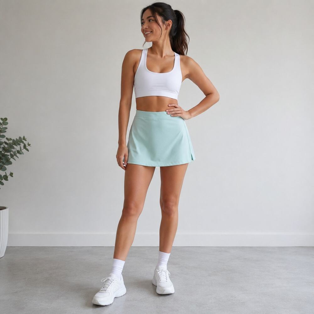 Baby Blue Tennis Skort Athletic Pickleball Pilates Mini Skirt Golfcore